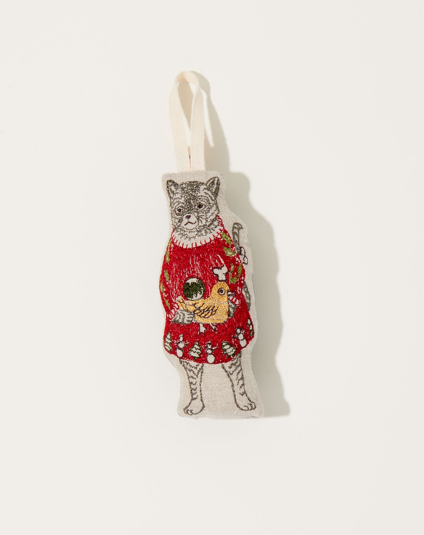 Coral & Tusk Cat with Gifts Ornament