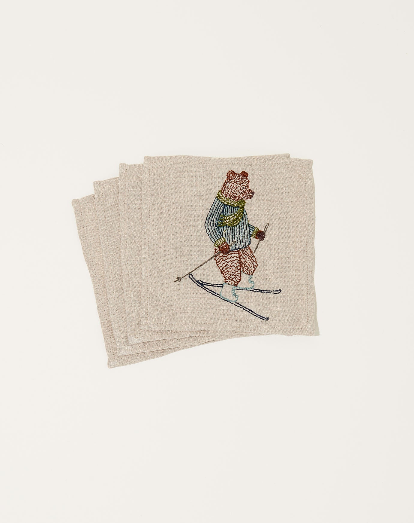 Coral & Tusk Downhill Skiers Cocktail Napkin Set