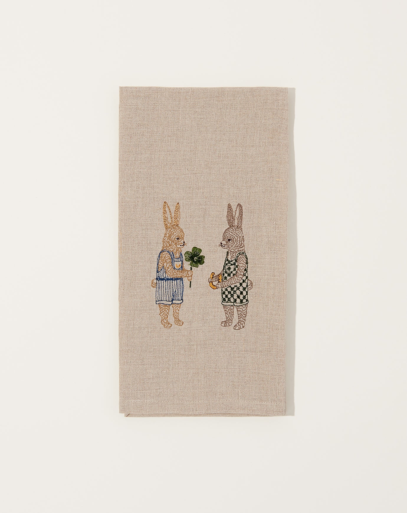 Coral & Tusk Good Luck Bunnies Tea Towel