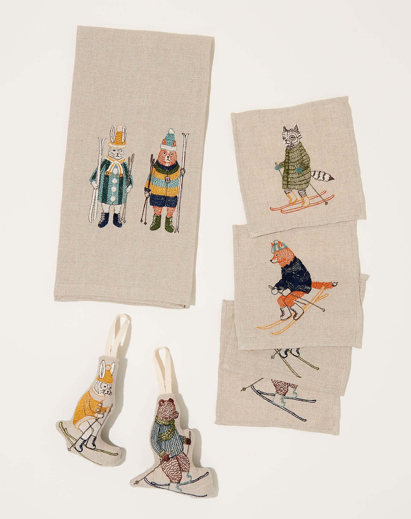 Coral & Tusk Ski Buddies Tea Towel