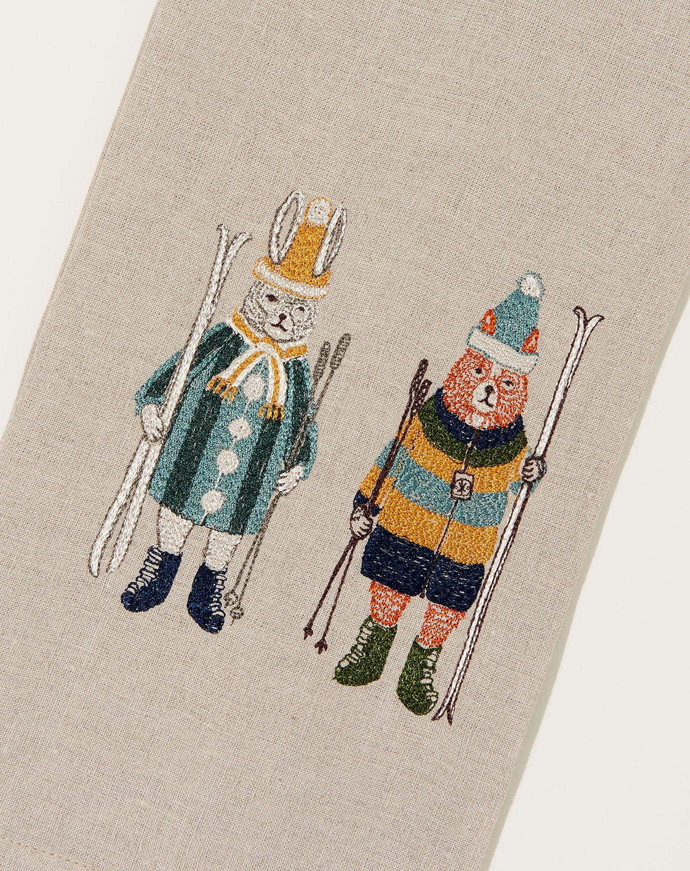 Coral & Tusk Ski Buddies Tea Towel