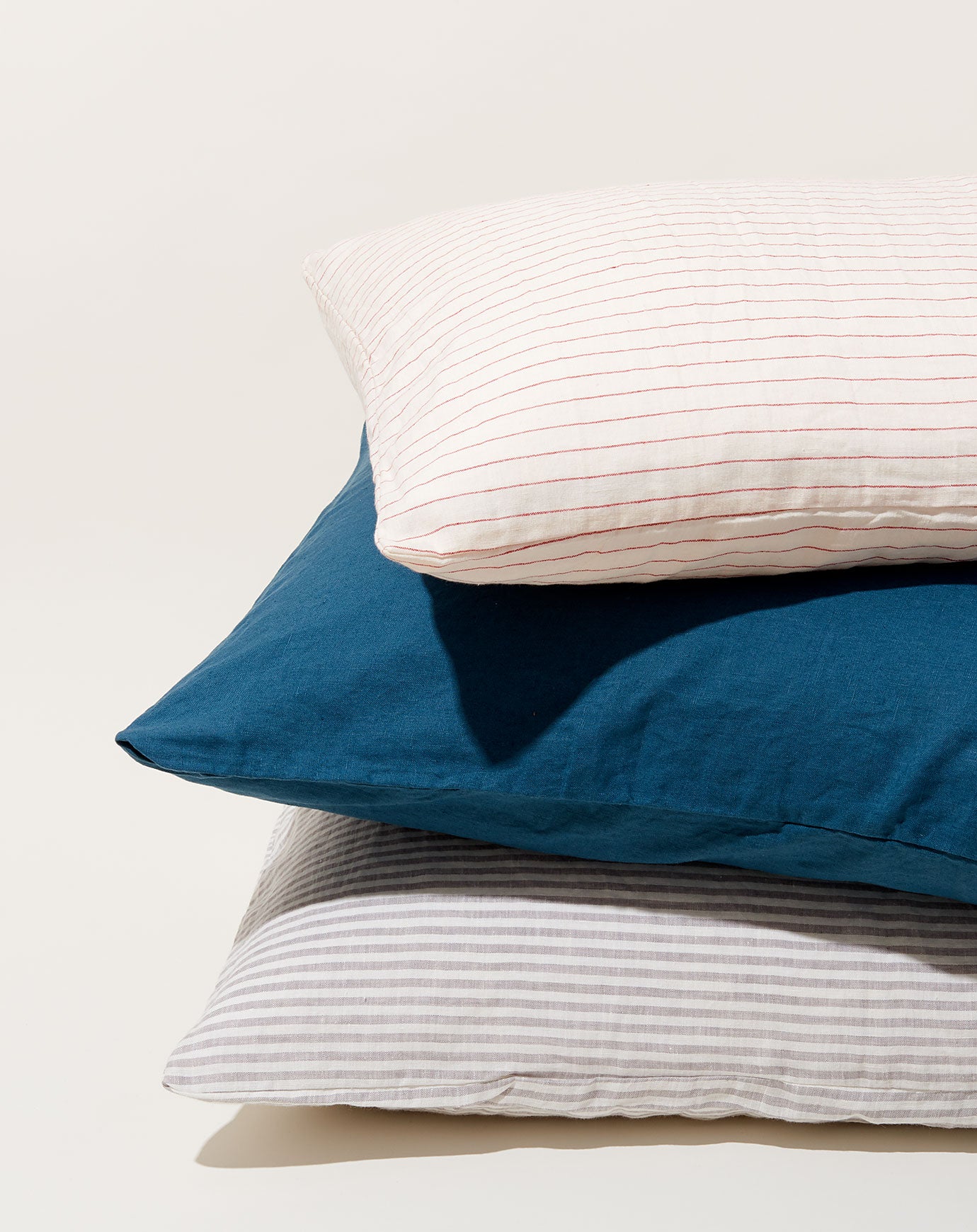 Deiji Studios Pillow Set in Grey Stripe