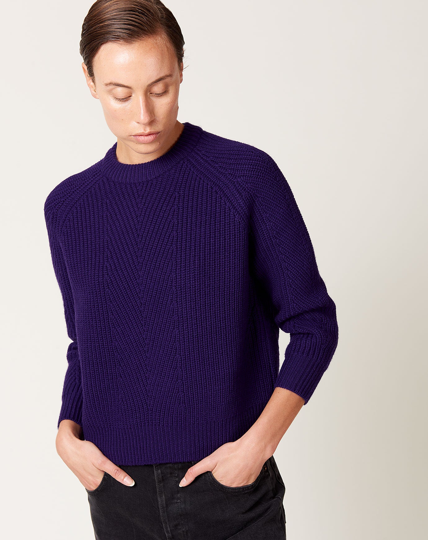 Demylee Chelsea Sweater in Purple Night