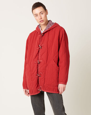 Reversible Quilted Windbreaker in Red