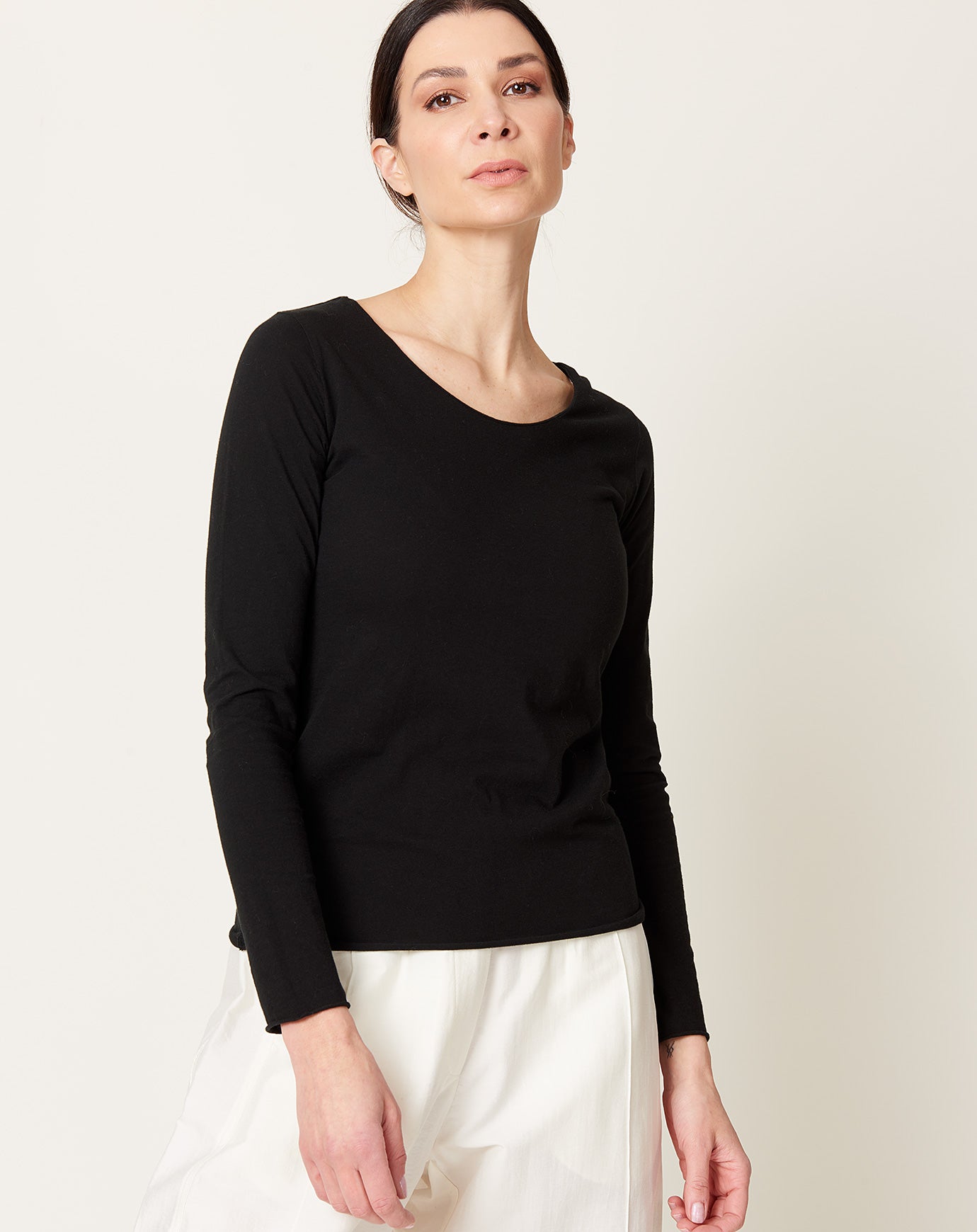 Evam Eva cut&sew Pullover in Black