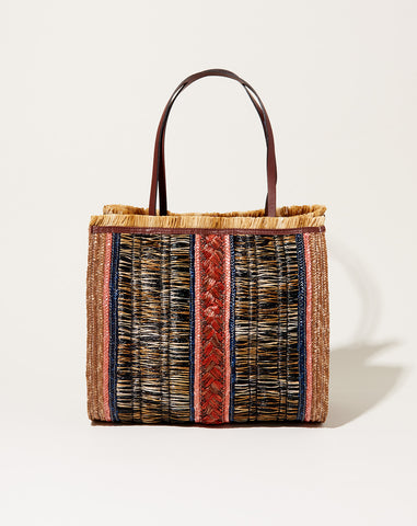 ‘Cuoio’ Maxi Rafia Shopper