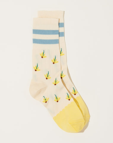 Daisy Socks in White