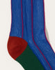 Exquisite J Stripes Viscosa Socks in Blue