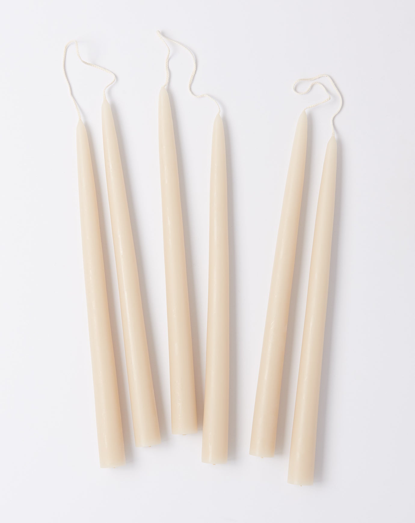 The Floral Society Pair of 12" Taper Candles in Parchment