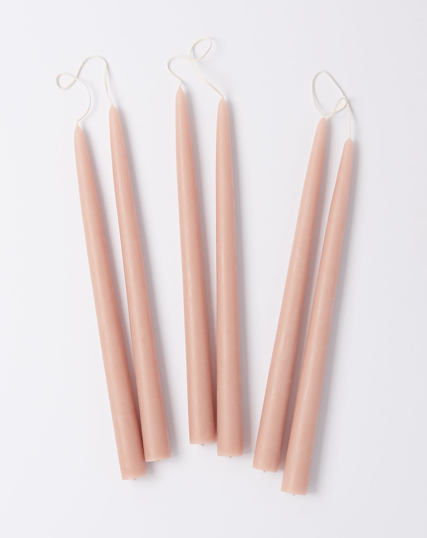 The Floral Society Pair of 12" Taper Candles in Petal