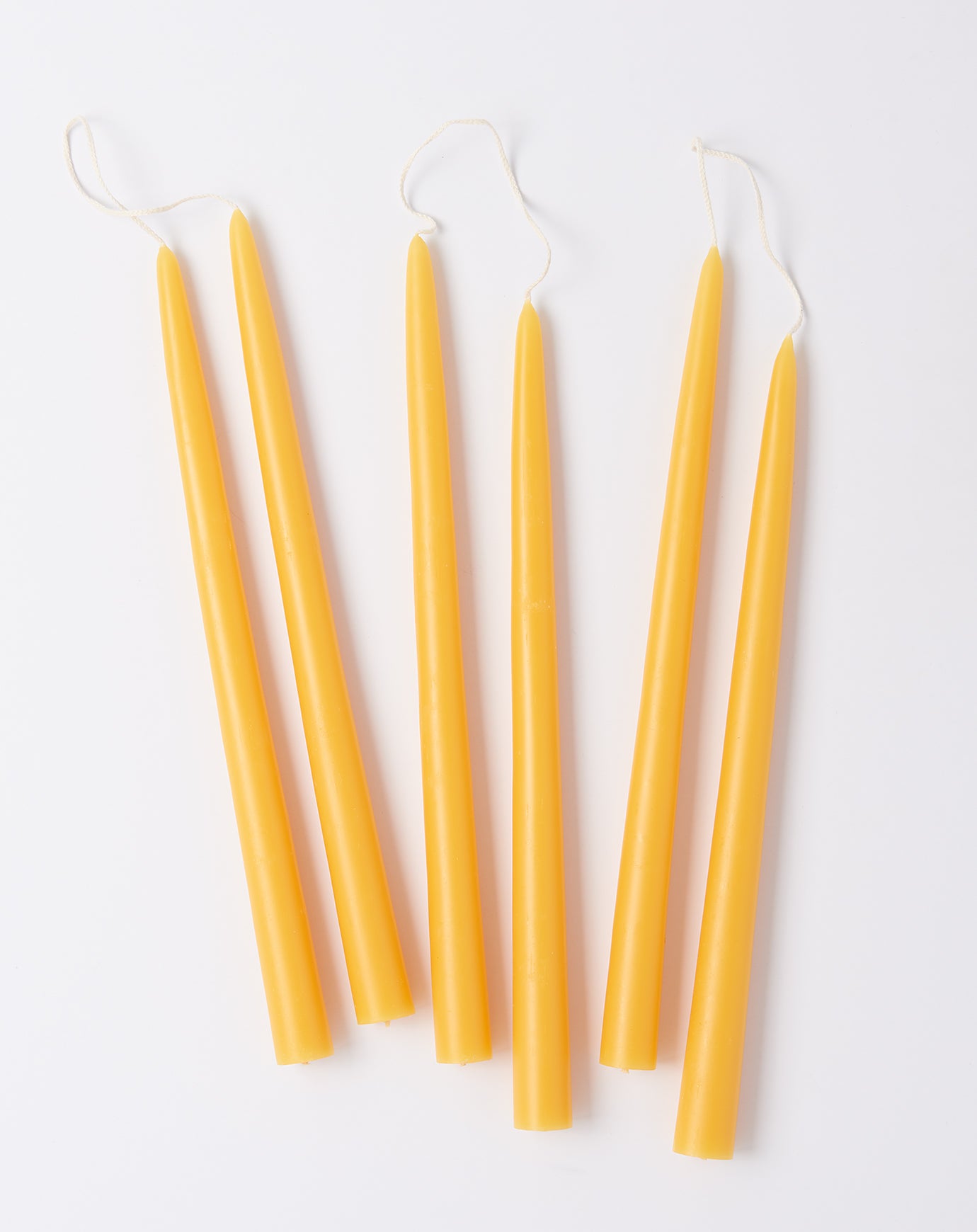 The Floral Society Pair of 12" Taper Candles in Saffron