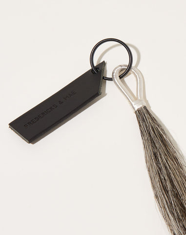 Wire Tassel Keychain in Silver