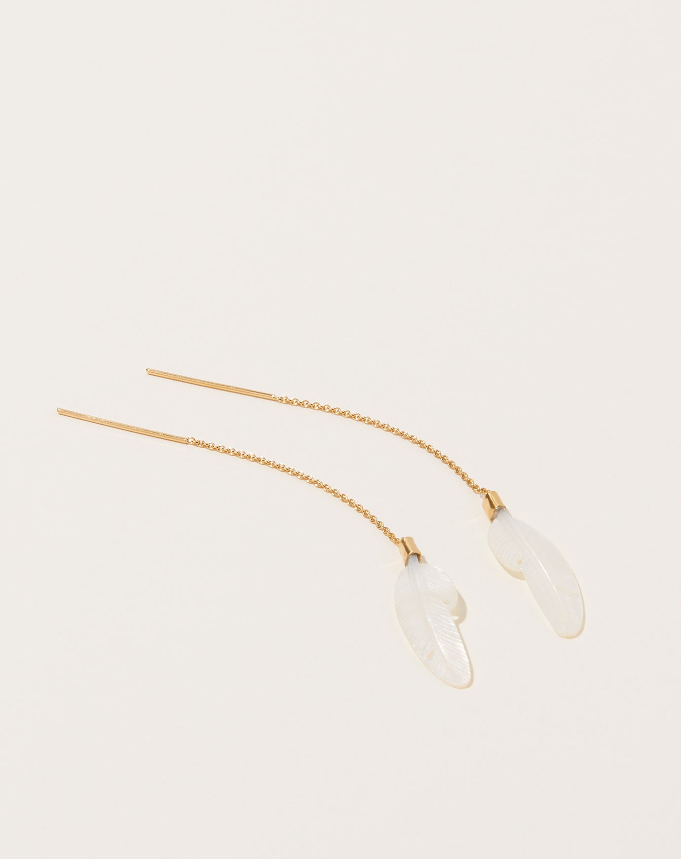Grainne Morton Feather Thread Through Earrings