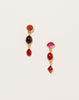 Grainne Morton Garnet Three Charm Moving Drop Earrings