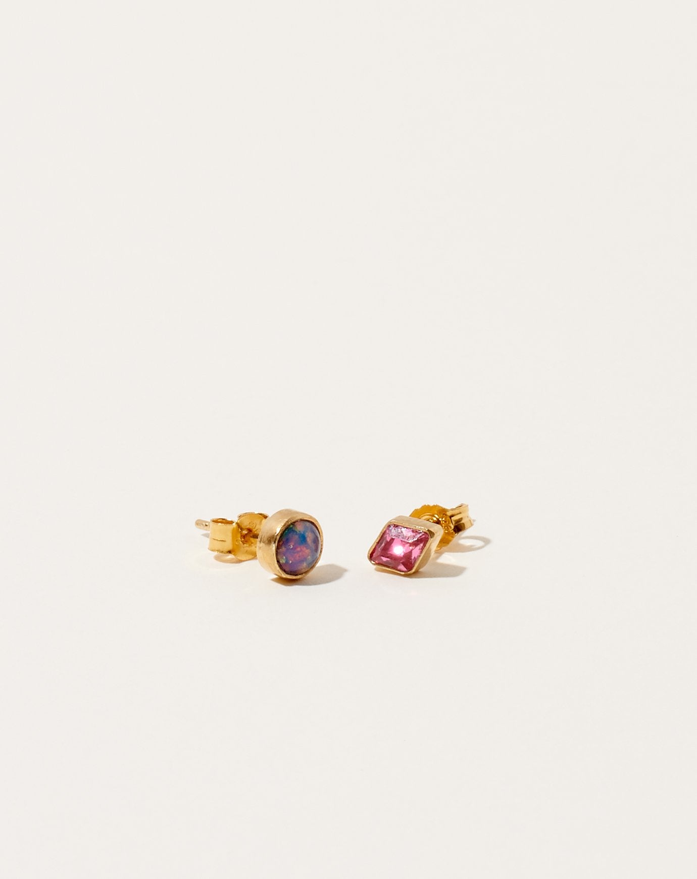 Grainne Morton Mismatched Pink Diamond Studs