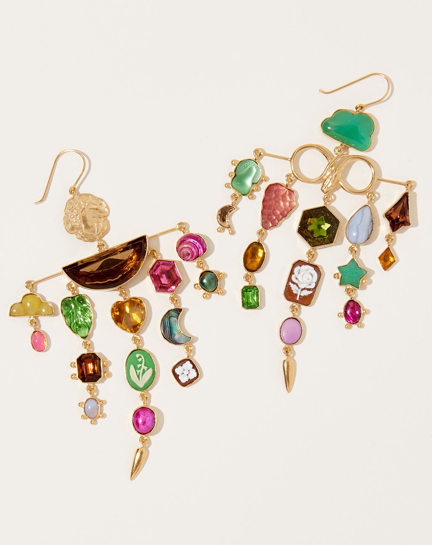Grainne Morton Multi Charm Balance Drop Earrings