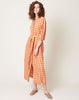Henrik Vibskov Line Dress in Orange Checks