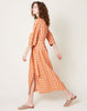Henrik Vibskov Line Dress in Orange Checks