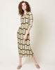 Henrik Vibskov Lupu Plissé Dress in Yellow & Black Checks