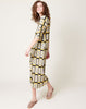 Henrik Vibskov Lupu Plissé Dress in Yellow & Black Checks