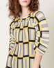 Henrik Vibskov Lupu Plissé Dress in Yellow & Black Checks