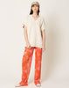 Henrik Vibskov Sway Mesh Plissé Pants in Orange Riddle