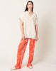 Henrik Vibskov Sway Mesh Plissé Pants in Orange Riddle