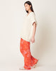 Henrik Vibskov Sway Mesh Plissé Pants in Orange Riddle