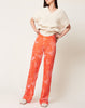 Henrik Vibskov Sway Mesh Plissé Pants in Orange Riddle