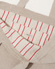 Ichi Antiquités Linen Tote in Natural and Red