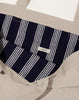 Ichi Antiquités Linen Tote in Natural and Navy Stripes
