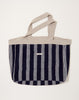 Ichi Antiquités Linen Tote in Natural and Navy Stripes