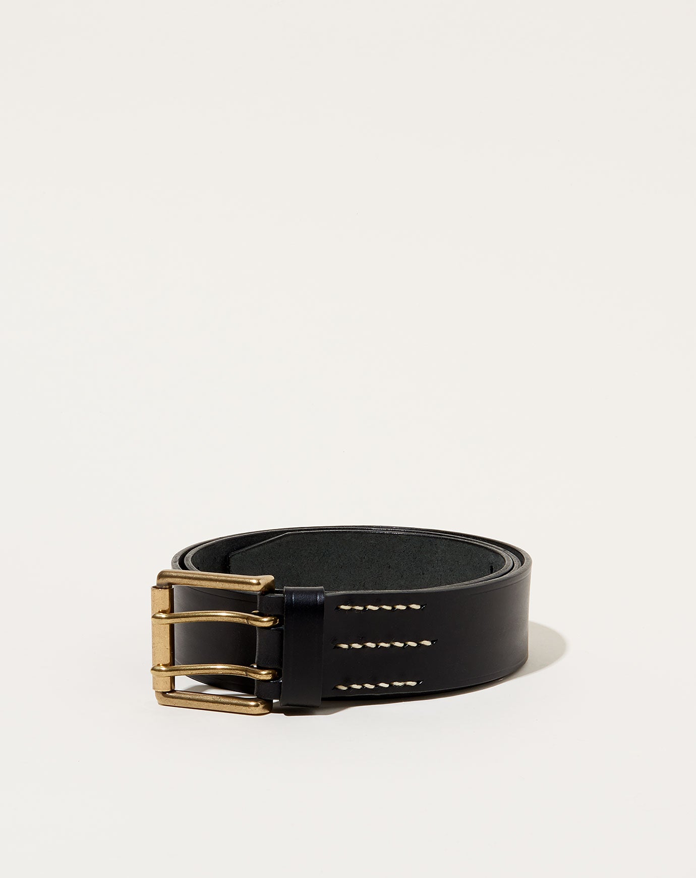 Ichi Antiquités Leather Belt in Black