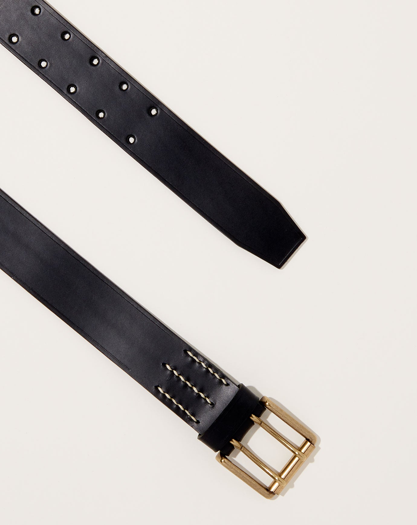 Ichi Antiquités Leather Belt in Black