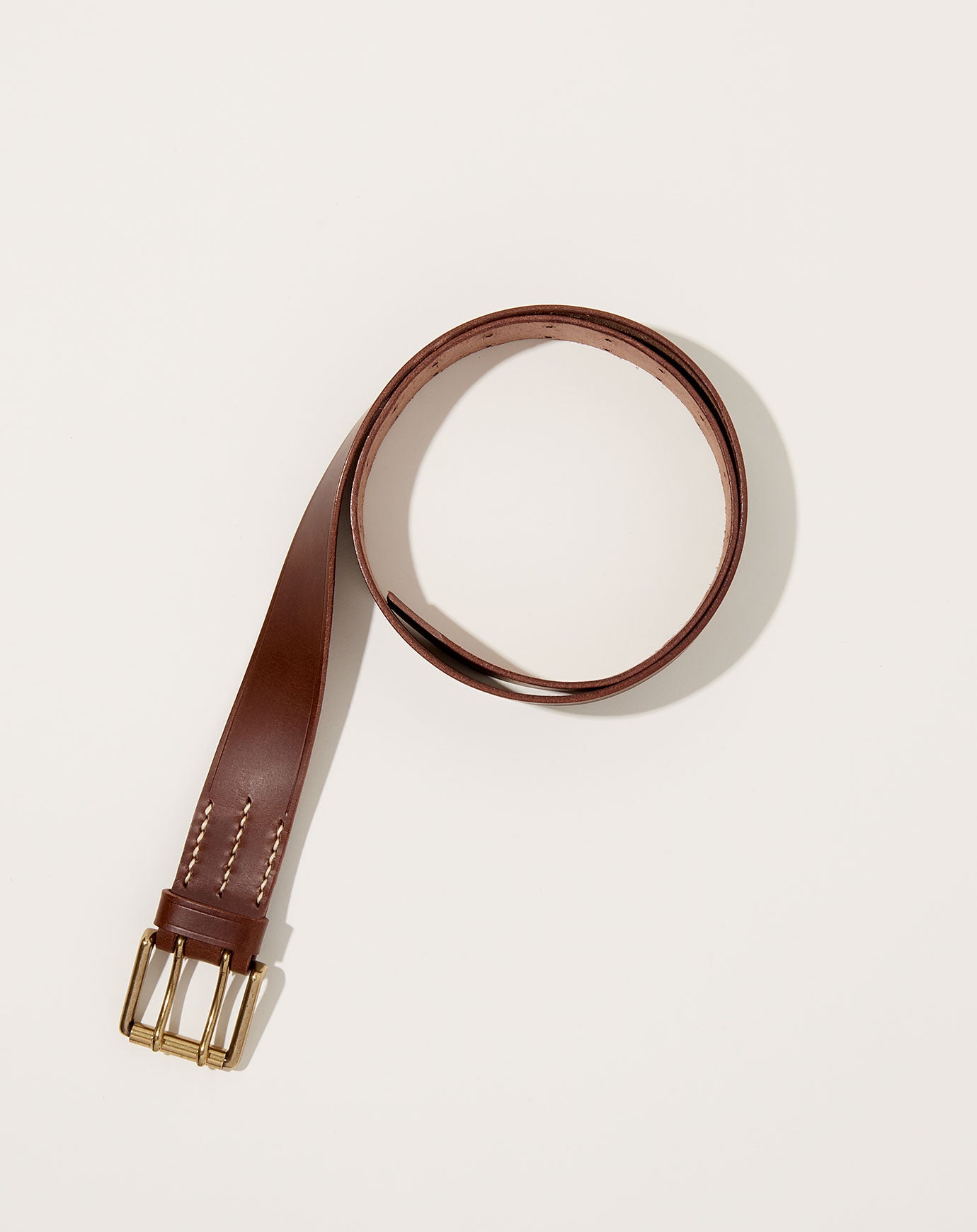 Ichi Antiquités Leather Belt in Dark Brown