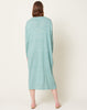 Ichi Antiquités Linen Knit Long Sleeve Dress in Green