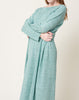 Ichi Antiquités Linen Knit Long Sleeve Dress in Green