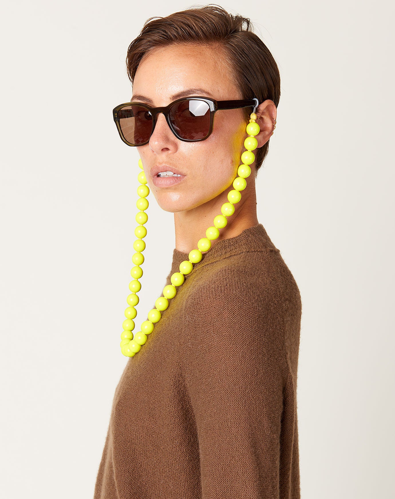 Ina Seifart Brillenkette Big Eyeglass Chain in Neon Yellow