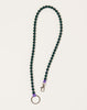 Ina Seifart Perlen Long Keyholder in Dark Green on Purple