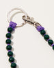 Ina Seifart Perlen Long Keyholder in Dark Green on Purple
