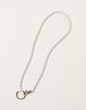 Ina Seifart Perlen Long Keyholder in White on White