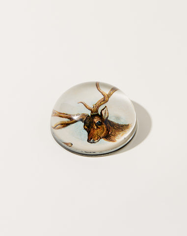 11 Tipped Deer Dome Paperweight