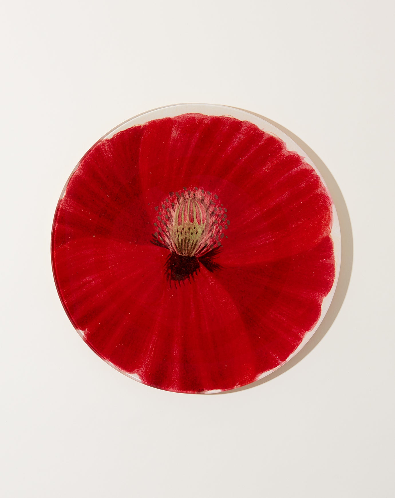 John Derian Wild Rose Poppy 10" Round