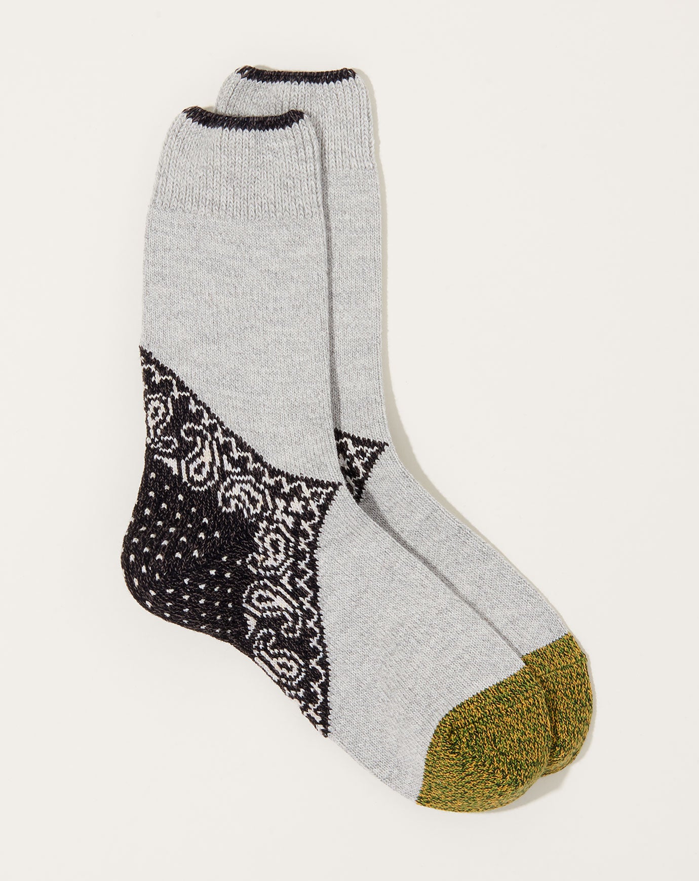 Kapital 96 Yarns Paisley Bandana Socks in Black