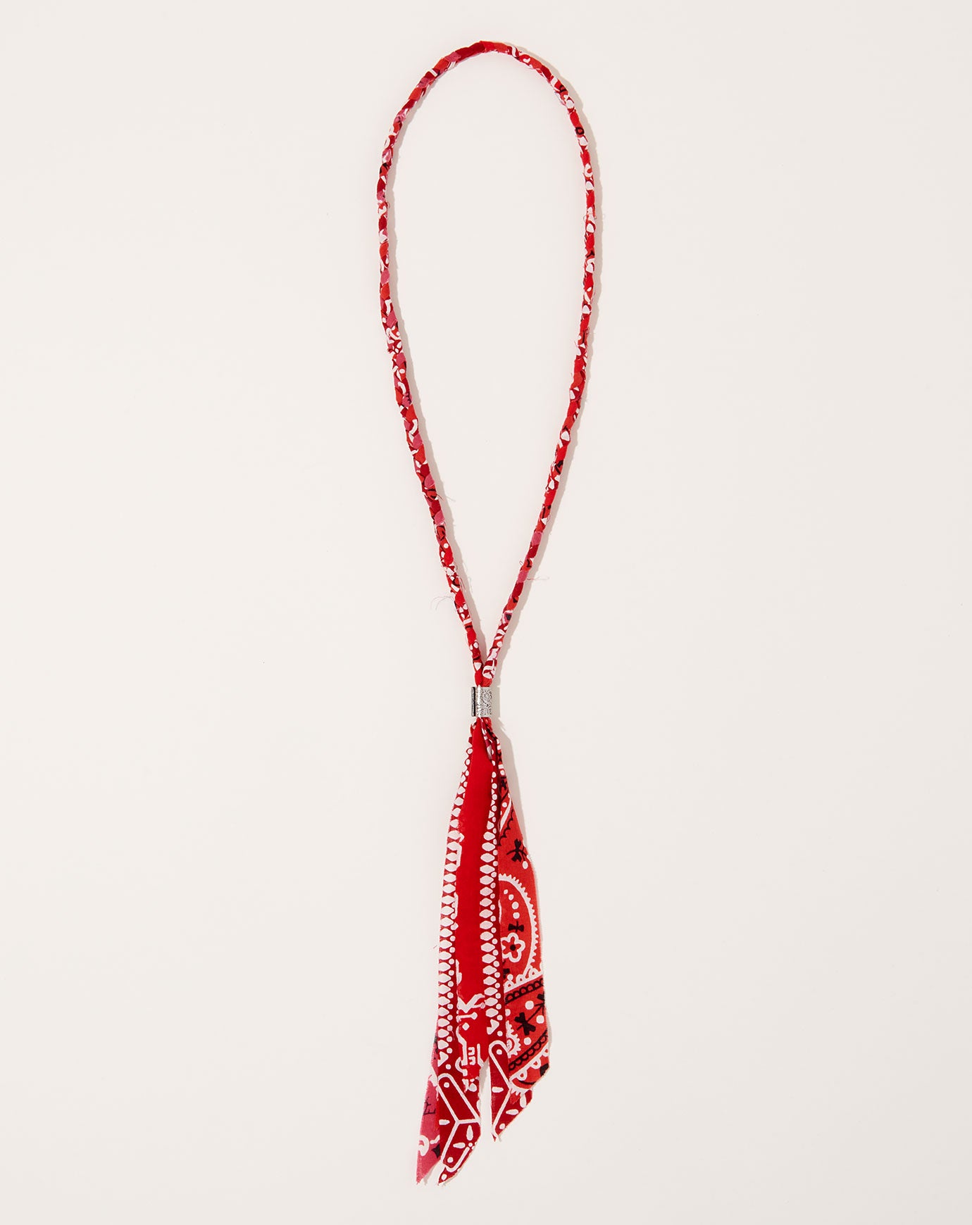 Kapital Bandana Fringe Necklace in Red