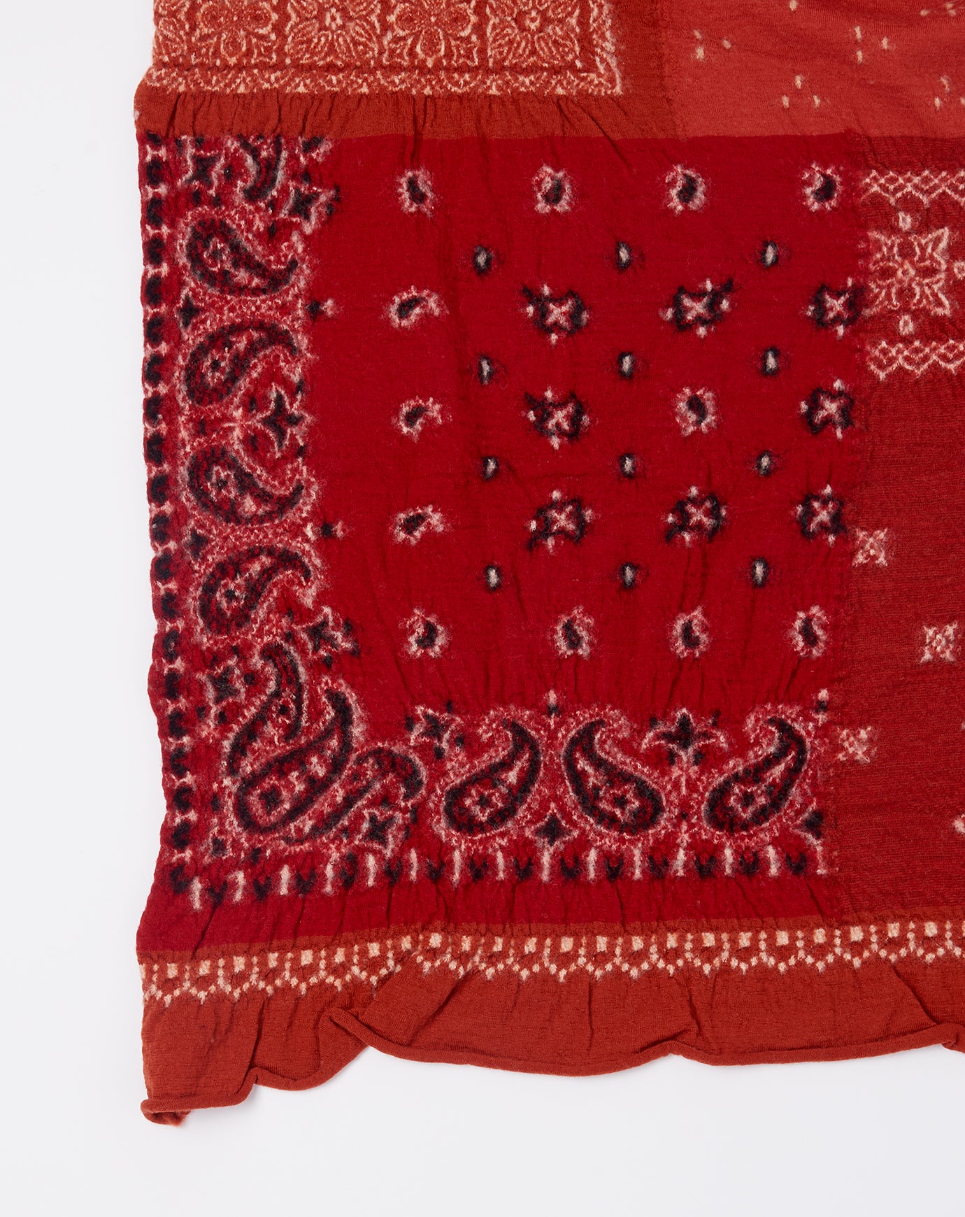 Kapital Bandana Patchwork Scarf in Red