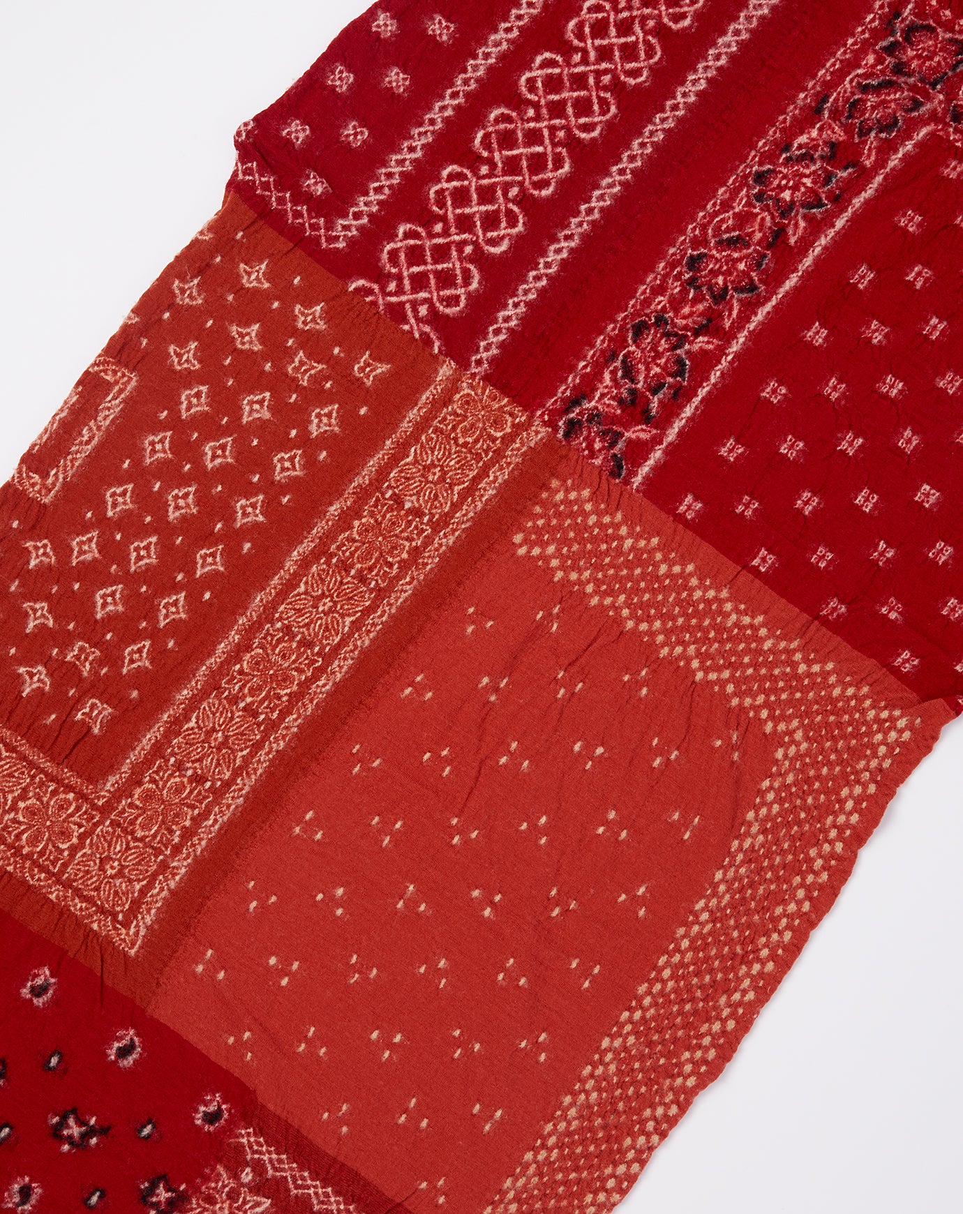 Kapital Bandana Patchwork Scarf in Red
