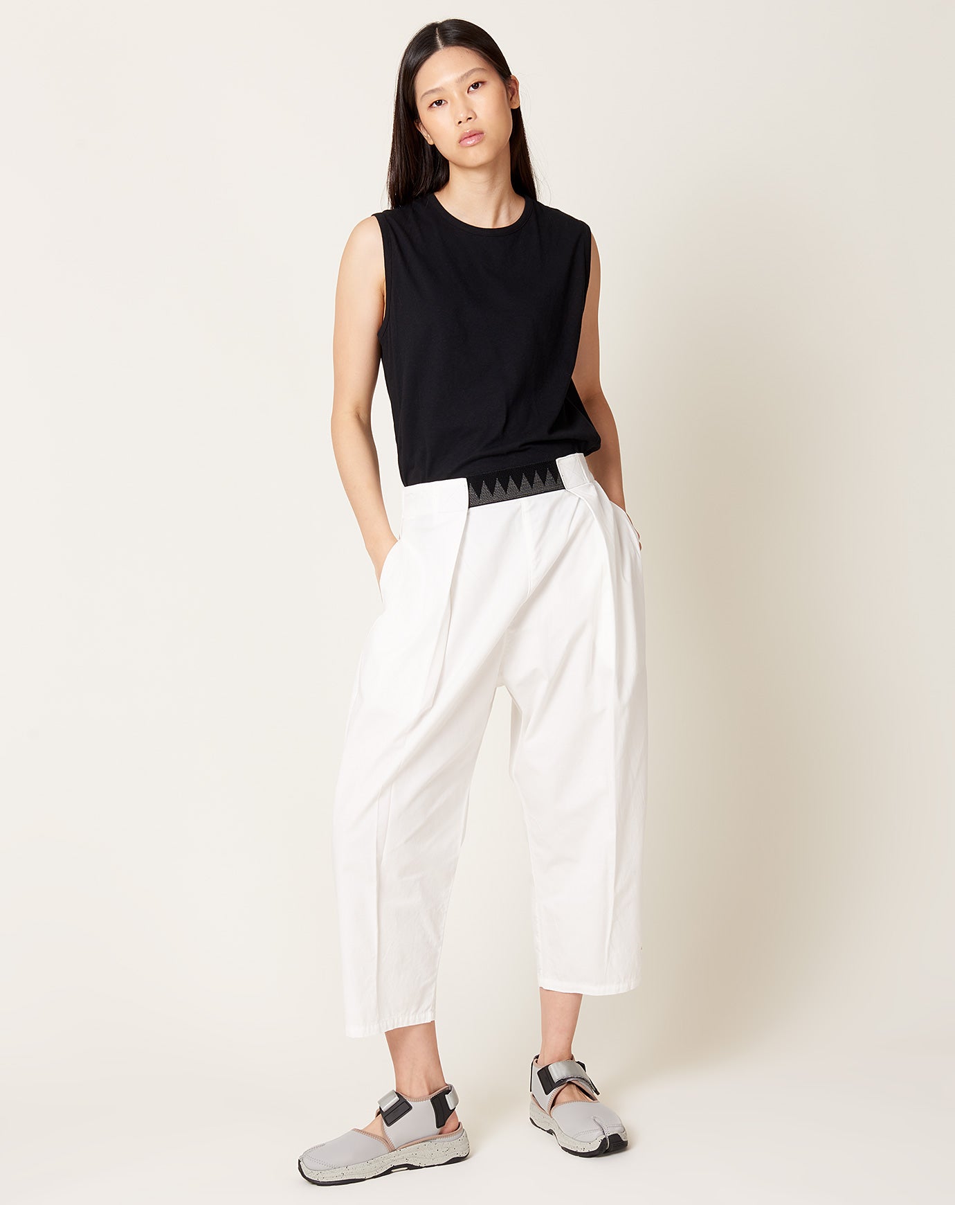 Kapital Combed Burberry Cotton EASY-BEACH-GO Pants in White