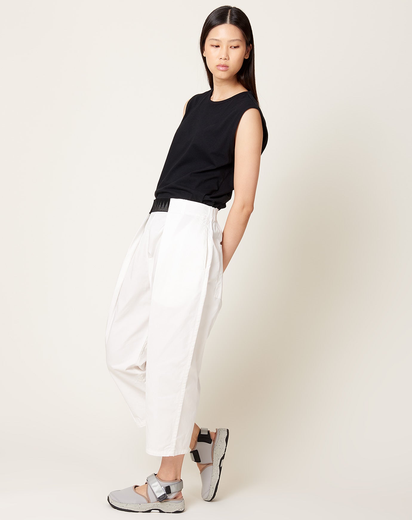 Kapital Combed Burberry Cotton EASY-BEACH-GO Pants in White