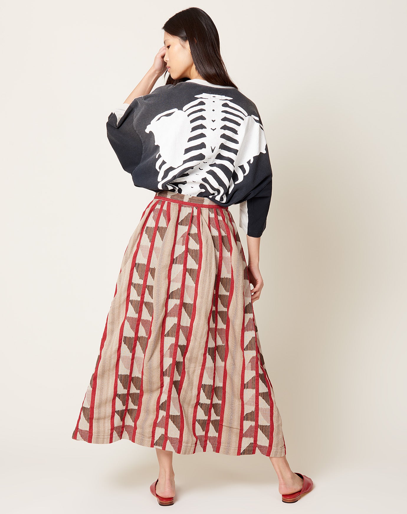 Kapital Cotton Pueblo Stripe HARVEST Skirt